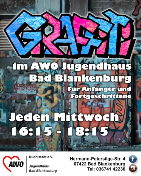 Unsere Graffiti AG - jeden Mittwoch 16.15 - 18.15!